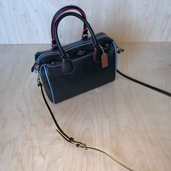 Coach Handbags - 🛍SOLD🛍 COACH BLACK MINI BENNETT SATCHEL WITH EDGEPAINT